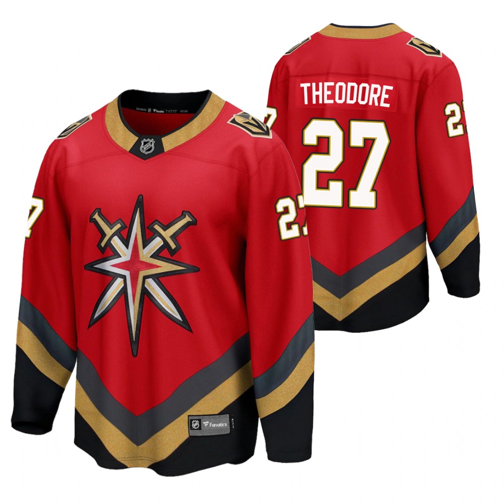 Shea Theodore Golden Knights 2021 Special Edition Red Jersey