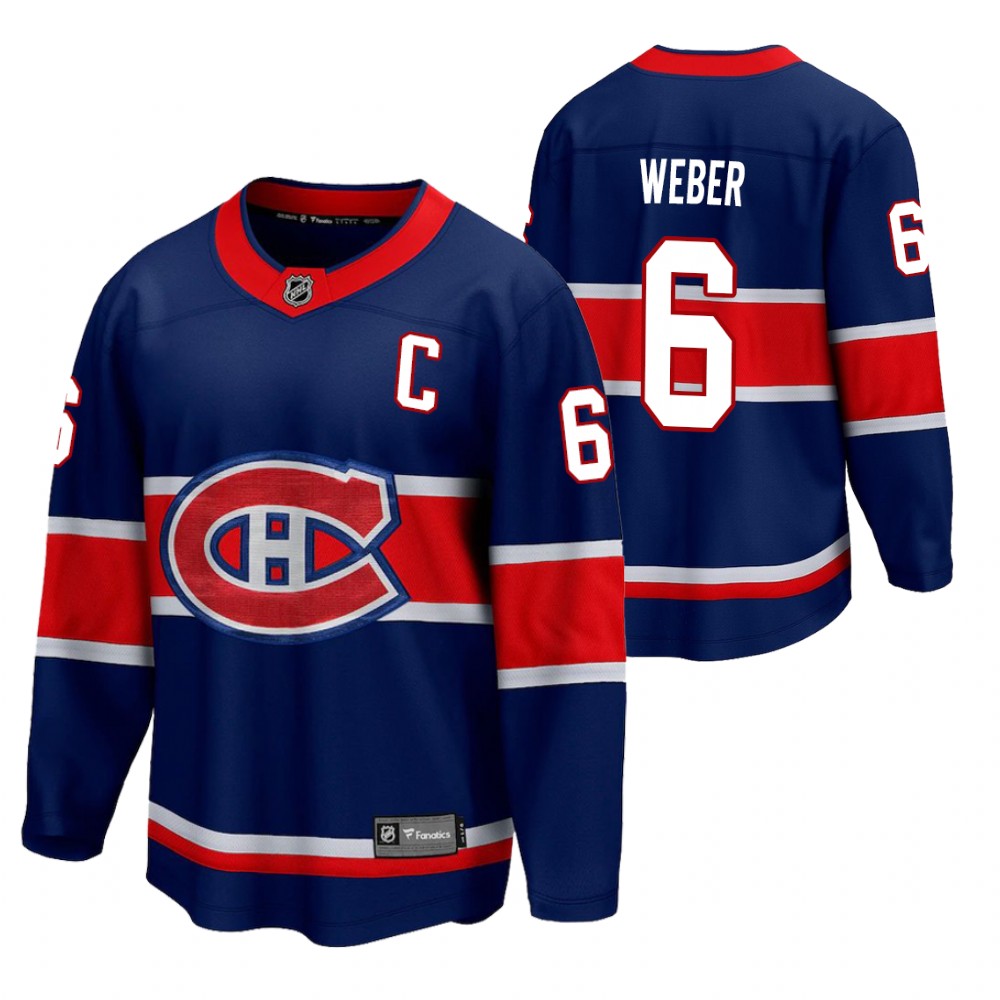 Shea Weber Canadiens 2021 Reverse Retro Royal Jersey Special Edition