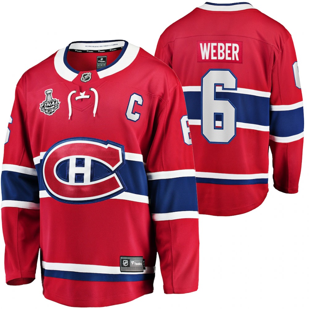 Shea Weber Canadiens 2021 Stanley Cup Final Red Jersey Home