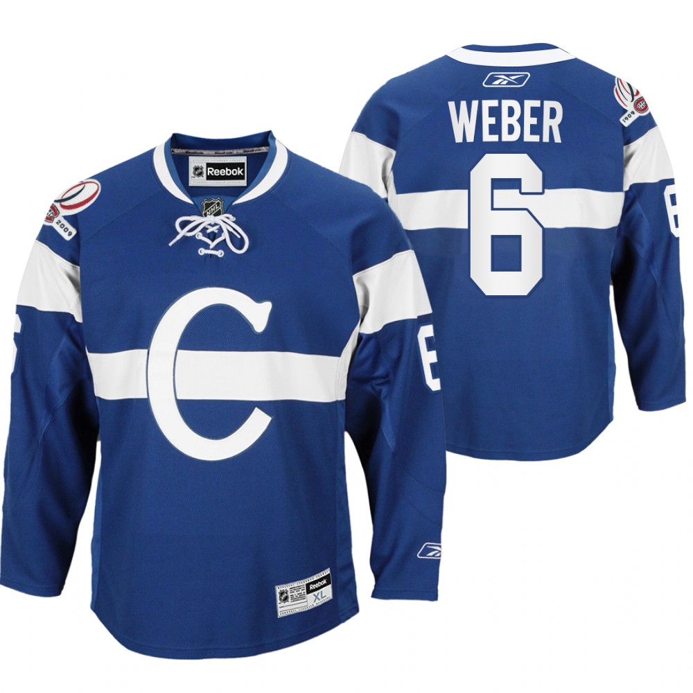 Shea Weber Montreal Canadiens 100th Anniversary Celebration Blue Throwback Jersey