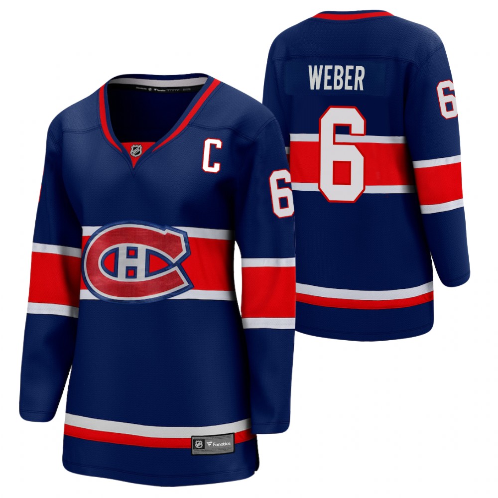 Shea Weber Montreal Canadiens Reverse Retro Blue Women's Jersey Special Edition