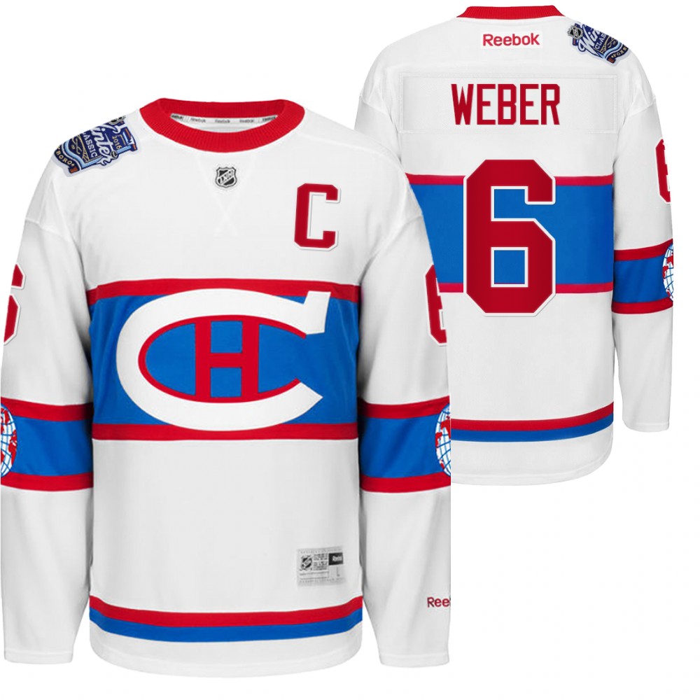 Shea Weber Montreal Canadiens Throwback to World White Winter Classic Jersey