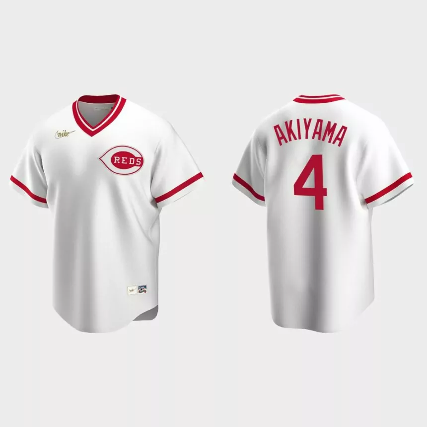 Shogo Akiyama Cincinnati Reds Cooperstown Collection Home Jersey – White