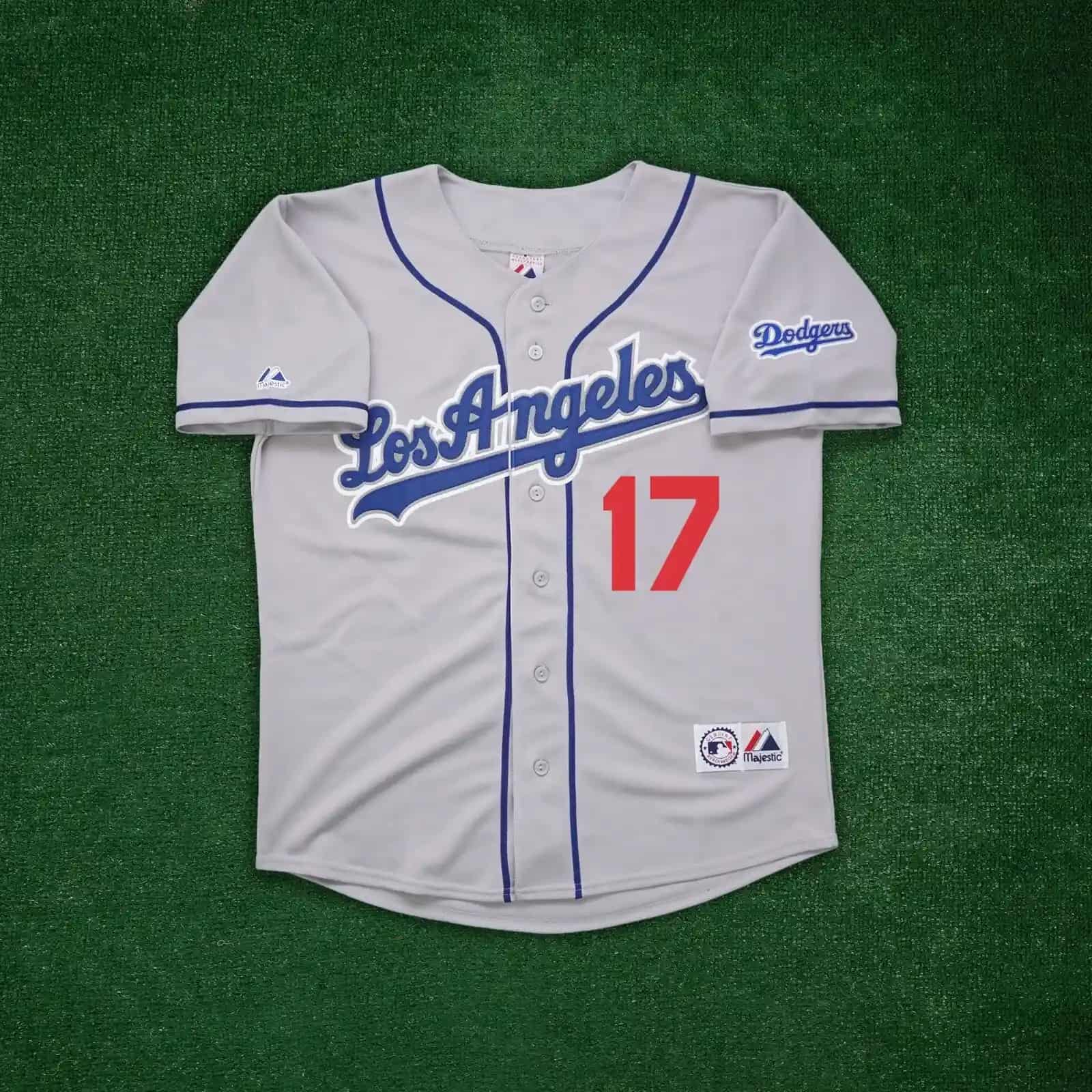 Shohei Ohtani 2000 Los Angeles Dodgers Men's Grey Road Throwback Jersey