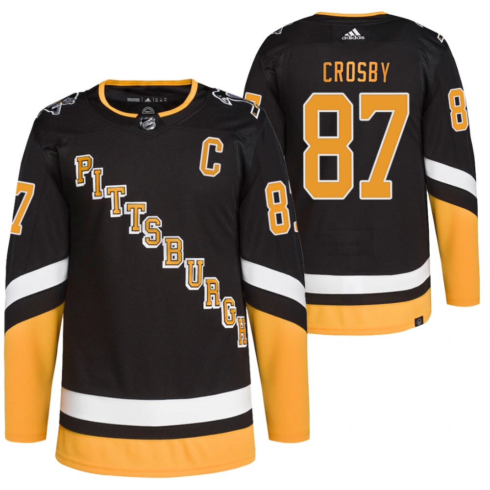Sidney Crosby 2021-22 Pittsburgh Penguins Black Third Primegreen Authentic Jersey