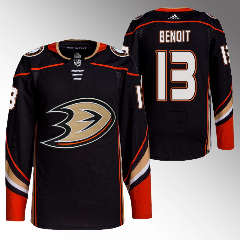 Simon Benoit Anaheim Ducks Black Primegreen Authentic Home Jersey