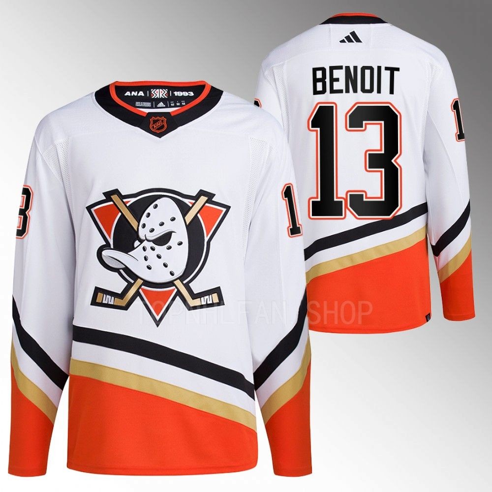 Simon Benoit Anaheim Ducks Reverse Retro 2.0 Authentic Primegreen White 2022 Jersey