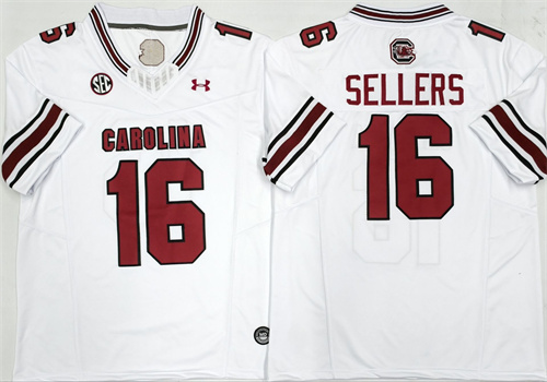 South Carolina Gamecock White #16 SELLERS.