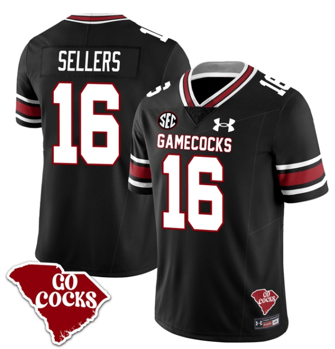 South Carolina Gamecocks 2024 Vapor Limited Football Jersey - All Stitched  BLACK LANORRIS SELLERS#16