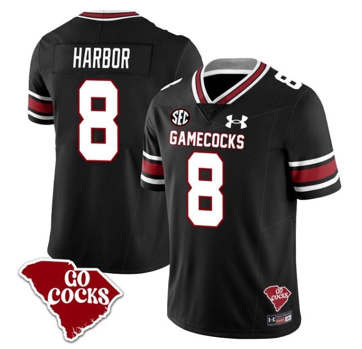 South Carolina Gamecocks 2024 Vapor Limited Football Jersey - All Stitched  BLACK NYCK HARBOR #8
