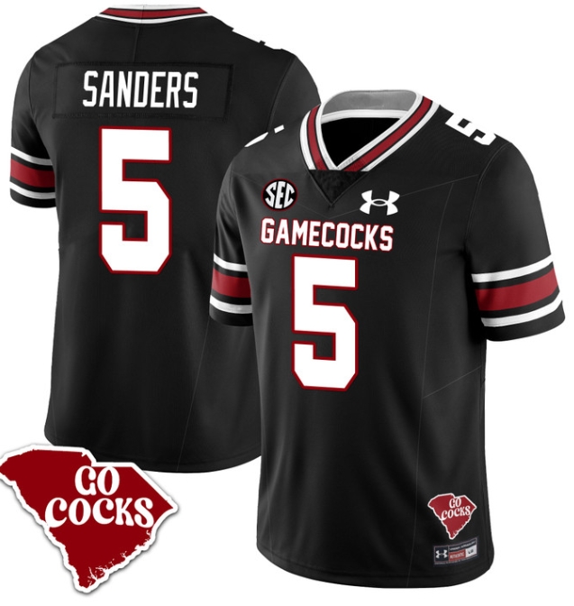 South Carolina Gamecocks 2024 Vapor Limited Football Jersey - All Stitched  BLACK RAHEIM SANDERS #5