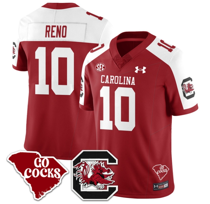 South Carolina Gamecocks 2024 Vapor Limited Football Jersey - All Stitched  RED ALTERNATE DANTE RENO#10
