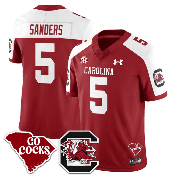 South Carolina Gamecocks 2024 Vapor Limited Football Jersey - All Stitched  RED ALTERNATE RAHEIM SANDERS#5
