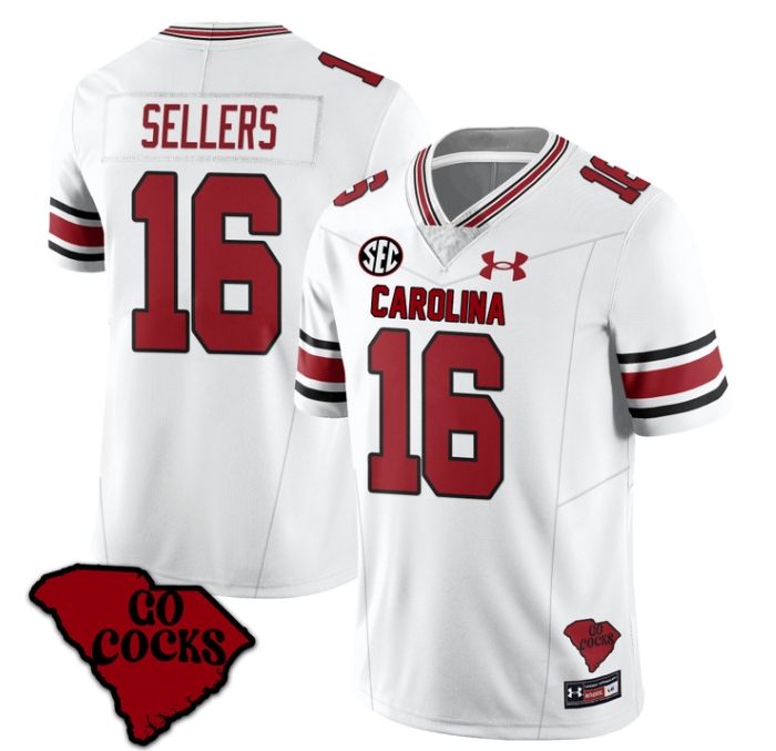 South Carolina Gamecocks 2024 Vapor Limited Football Jersey - All Stitched  WHITE LANORRIS SELLERS#16