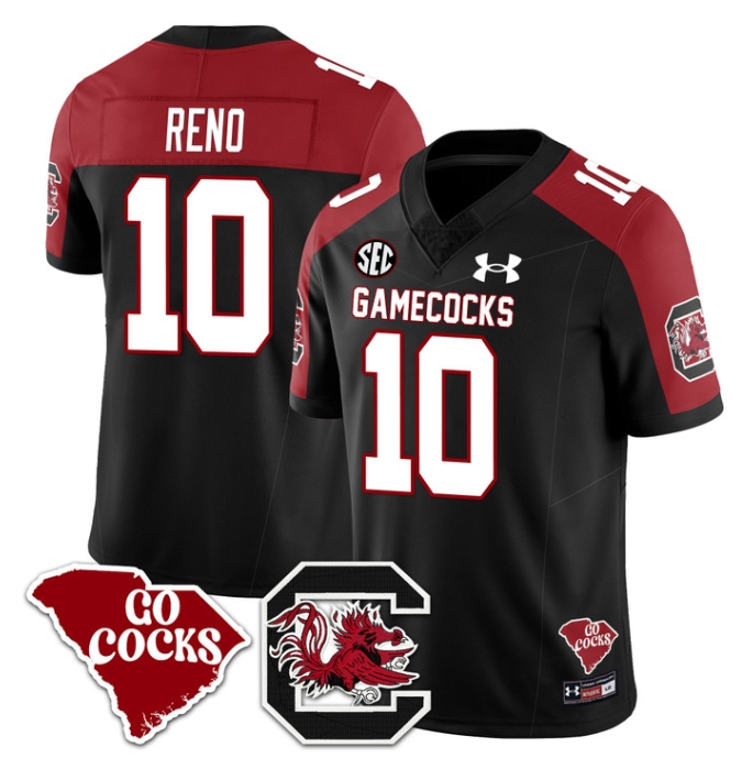 South Carolina Gamecocks 2024 Vapor Limited Football Jersey - All Stitched BLACK ALTERNATE DANTE RENO #10