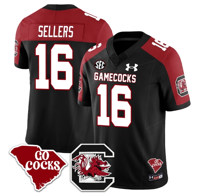 South Carolina Gamecocks 2024 Vapor Limited Football Jersey - All Stitched BLACK ALTERNATE LANORRIS SELLERS #16