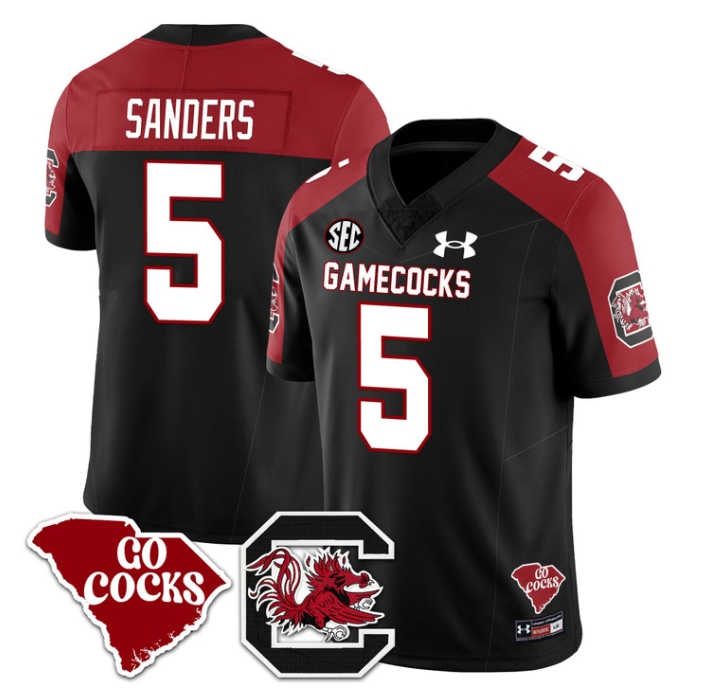 South Carolina Gamecocks 2024 Vapor Limited Football Jersey - All Stitched BLACK ALTERNATE RAHEIM SANDERS #5