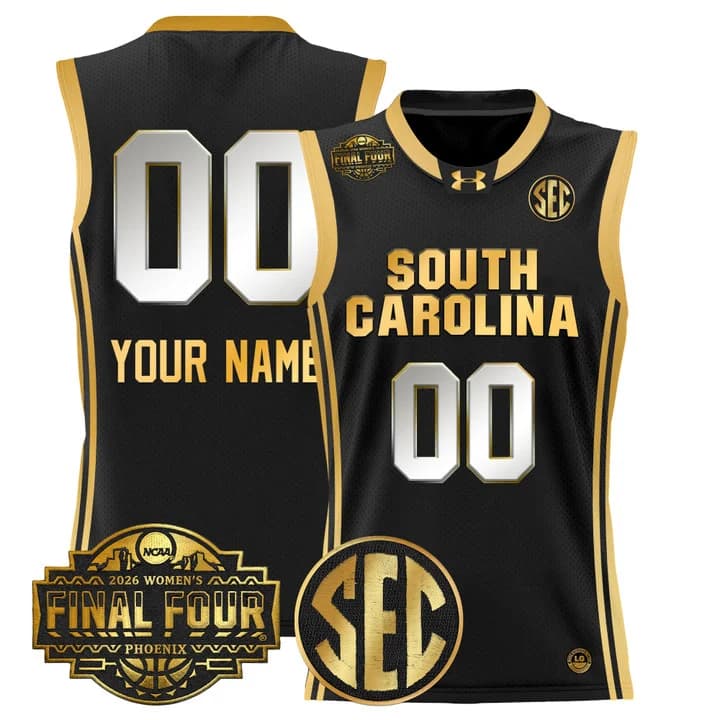 South Carolina Gamecocks 2026 Women's Tournament Final  Four  Custom Basketball Jersey - All Stitched