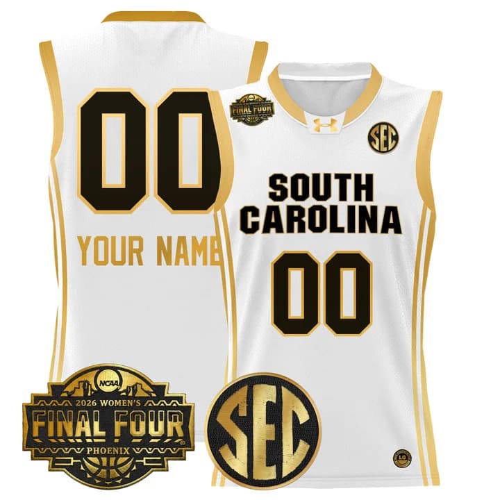 South Carolina Gamecocks 2026 Women's Tournament Final  Four Custom Basketball Jersey - All Stitched