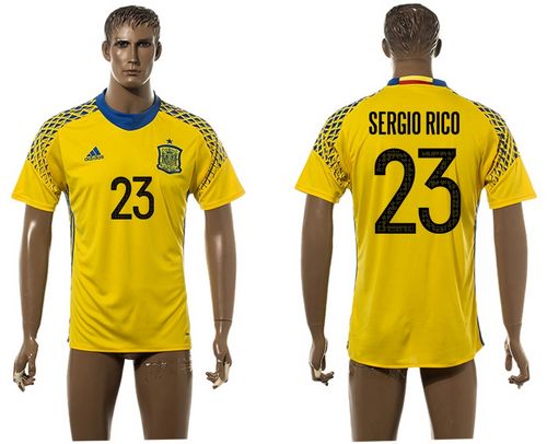 Spain #1 De Gea Shiny Green Goalkeeper Soccer Country Jersey