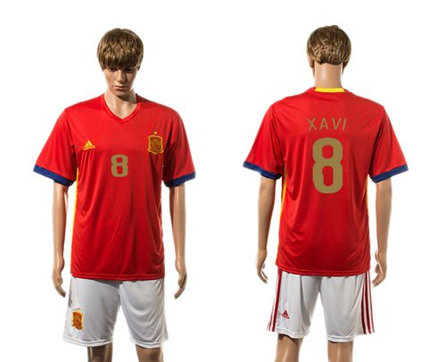 Spain #9 Callejon Home Soccer Country Jersey