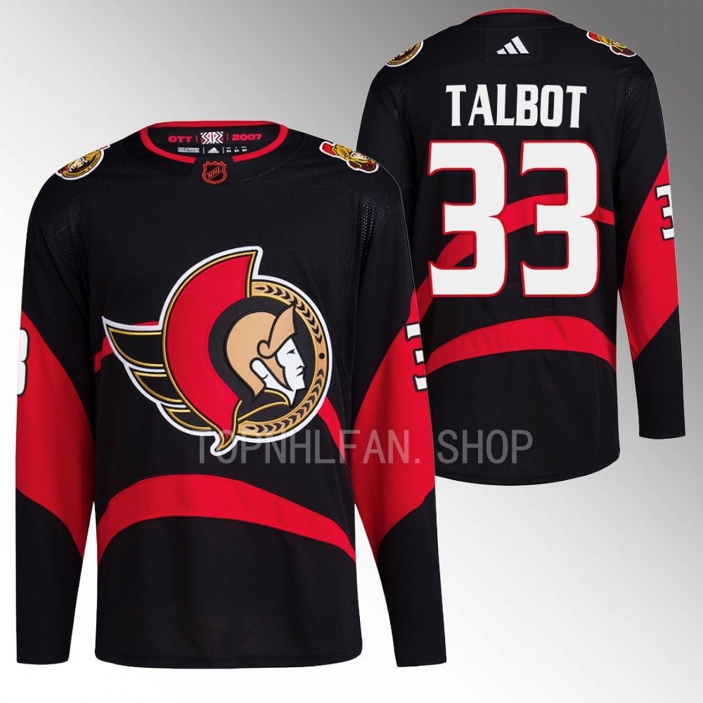 Special Edition 2.0 Ottawa Senators Cam Talbot 2022 Black Breakaway Jersey men's