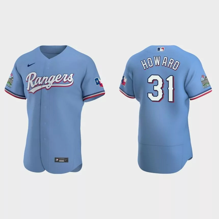 Spencer Howard Texas Rangers Authentic Alternate Jersey – Light Blue