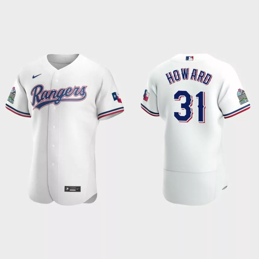 Spencer Howard Texas Rangers Authentic Home Jersey – White