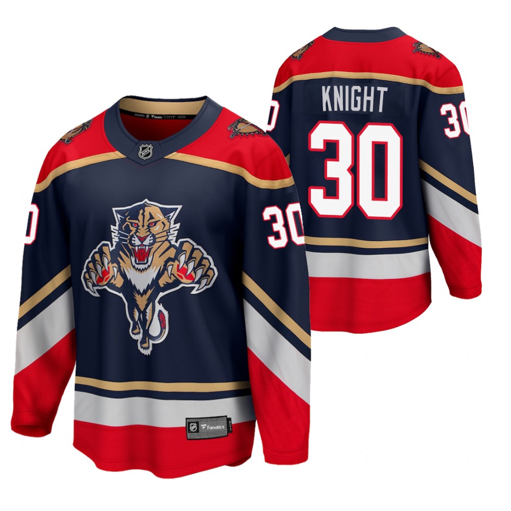 Spencer Knight Panthers 2021 Special Edition Navy Jersey US-born Goalie