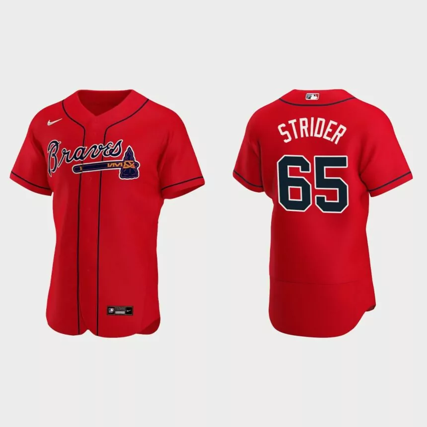 Spencer Strider Atlanta Braves Authentic Alternate Jersey – Red