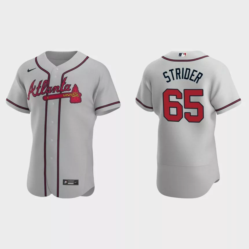 Spencer Strider Atlanta Braves Authentic Road Jersey – Gray