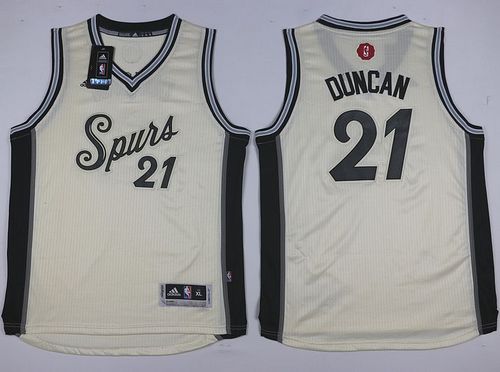 Spurs #21 Tim Duncan Cream 2015-2016 Christmas Day Youth NBA jersey