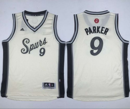 Spurs #9 Tony Parker Cream 2015-2016 Christmas Day Youth NBA jersey