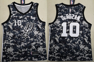 Spurs 10 DeMar DeRozan Camo 2018-19 Nike Swingman Jersey