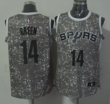 Spurs 14 Danny Green Gray City Luminous Jersey