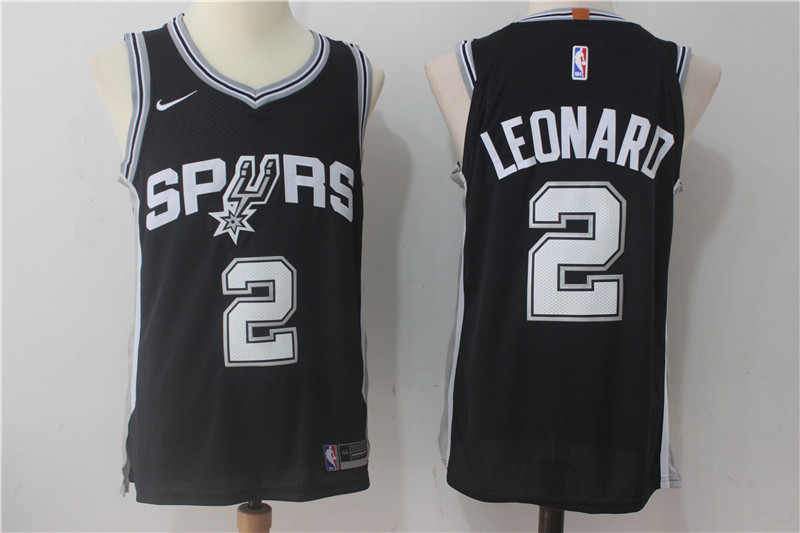 Spurs 2 Kawhi Leonard Black Nike Jersey