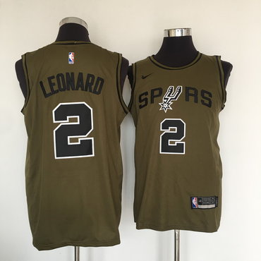 Spurs 2 Kawhi Leonard Olive Nike Swingman Jersey