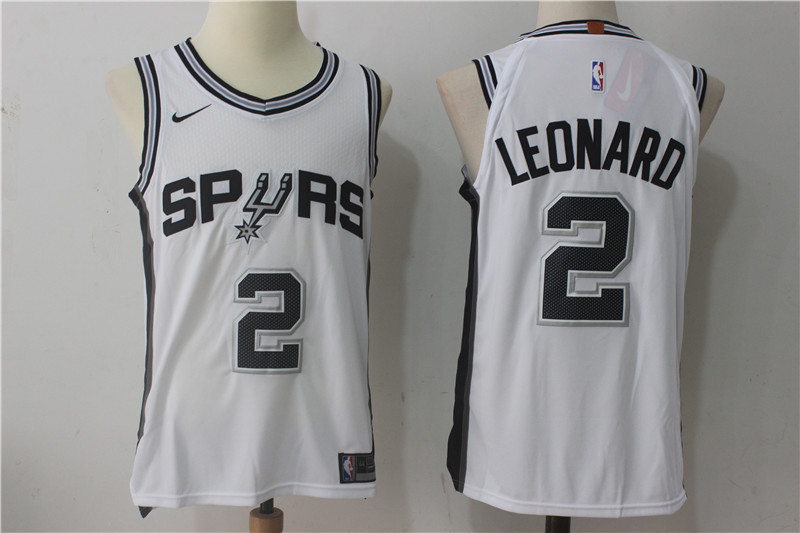 Spurs 2 Kawhi Leonard White Nike Jersey