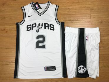 Spurs 2 Kawhi Leonard White Nike Swingman Jersey(With Shorts)