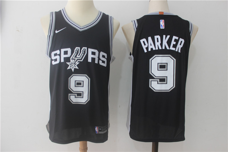 Spurs 9 Tony Parker Black Nike Jersey