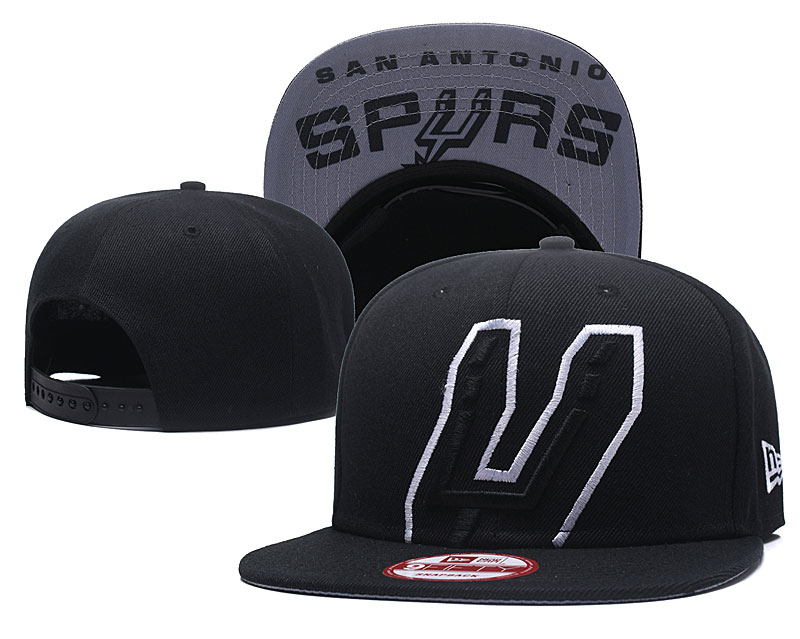 Spurs Team Logo Black Adjustable Hat GS