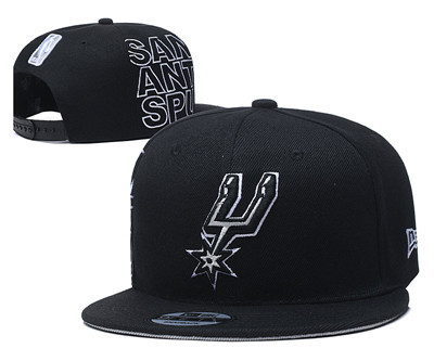 Spurs Team Logo Black Adjustable Hat YD