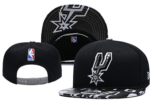 Spurs Team Logo Black Adjustable Hat YD