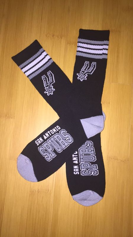 Spurs Team Logo Black NBA Socks