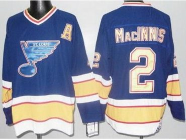 St. Louis Blues 2 Al MacInnis Light Blue NHL Jerseys