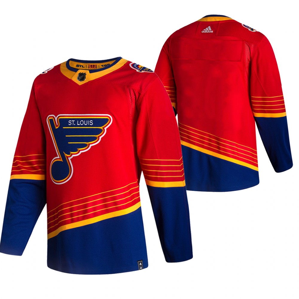St. Louis Blues 2021 Reverse Retro Blank Red Jersey Special Edition Authentic