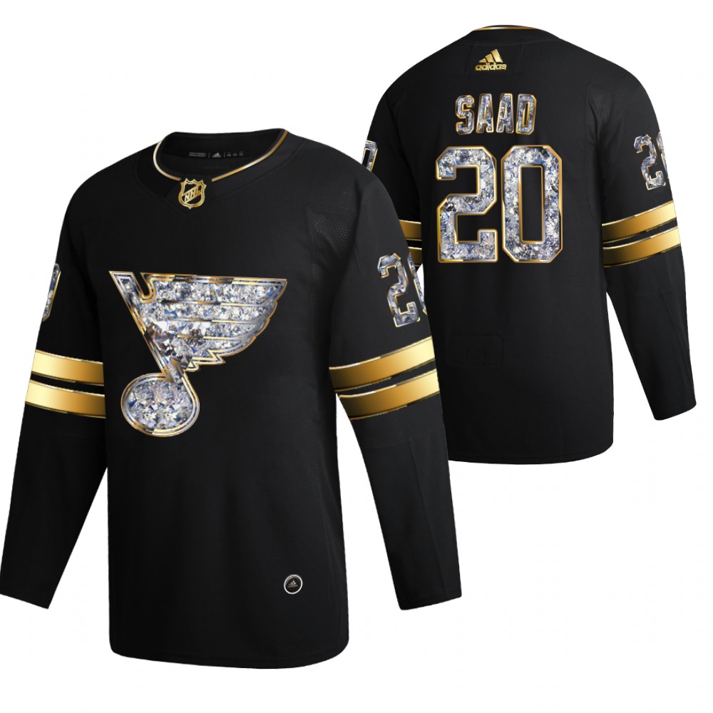 St. Louis Blues Brandon Saad Black 2022 Stanley Cup Playoffs Diamond Edition Jersey