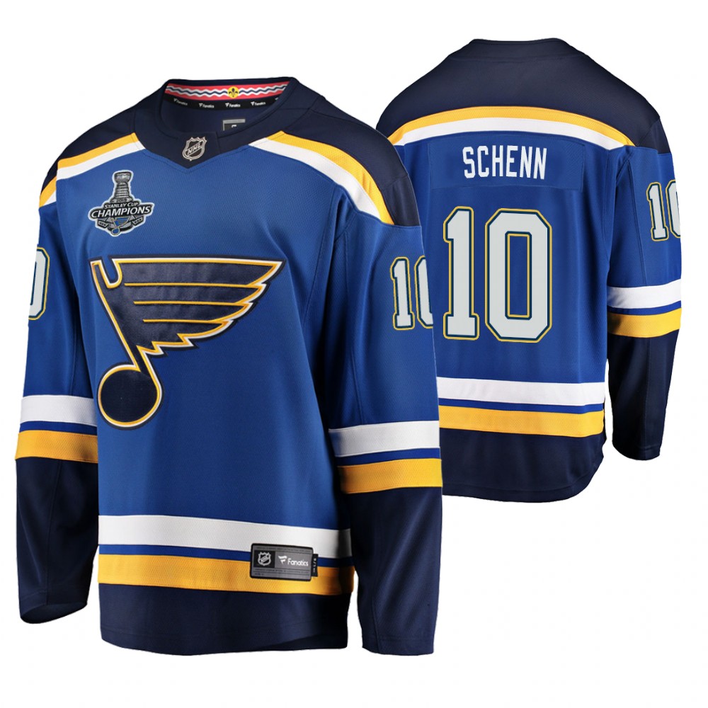 St. Louis Blues Brayden Schenn Blue 2019 Stanley Cup Champions Home Men's Jersey