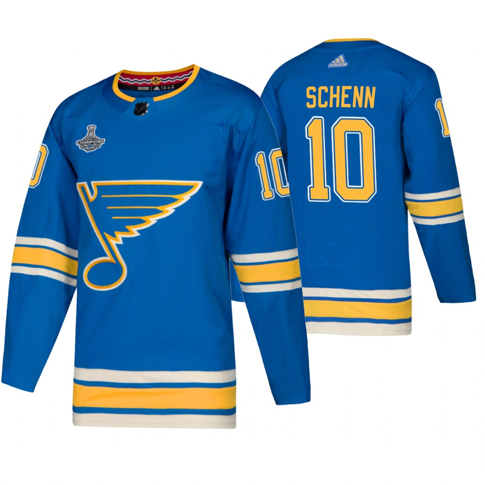 St. Louis Blues Brayden Schenn Blue 2019 Stanley Cup Champions Men's Jersey