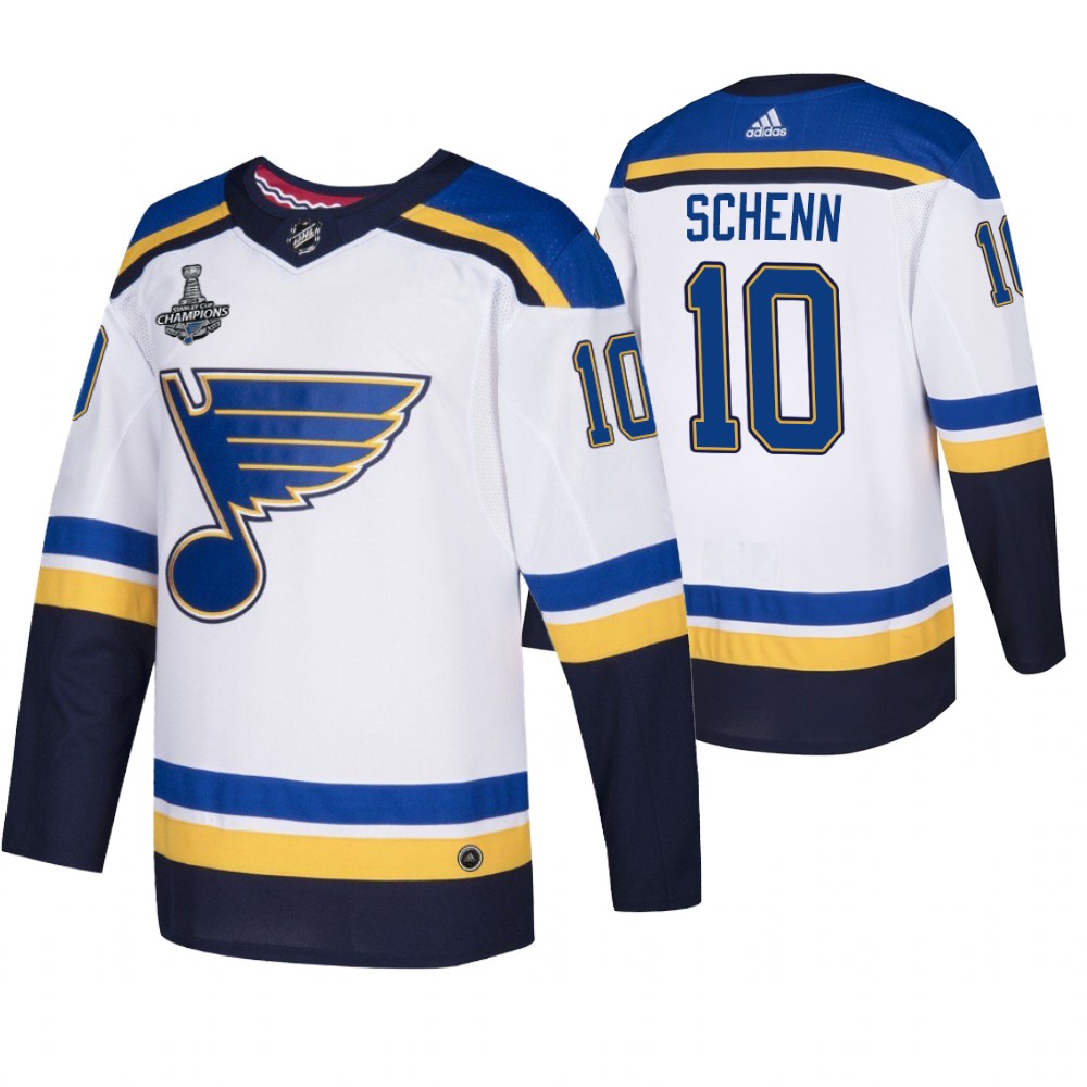 St. Louis Blues Brayden Schenn White 2019 Stanley Cup Champions Men's Jersey